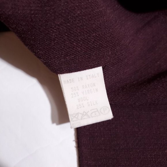 Vintage Mila Schon Faux Fur Cuff Open Blazer Jacket Women's Size 8 40 Red Italy - Picture 11 of 12